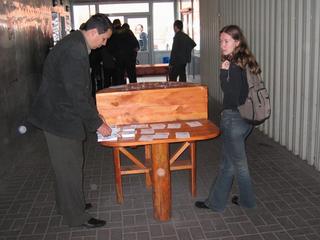 Table at the entrance